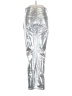 Gap 100% Polyester Metallic Silver Jeggings Size 28L - photo 2
