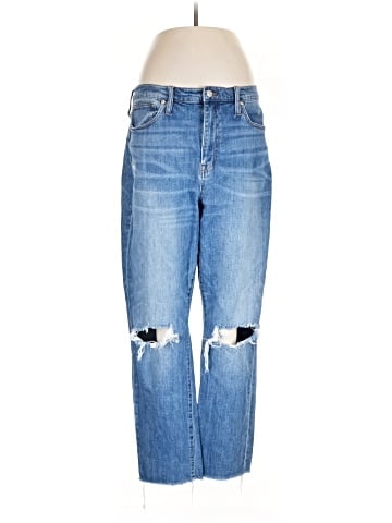 Madewell The Tall High-Rise Slim Crop Boyjean: Knee-Rip Edition (view 1)