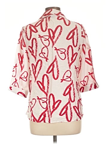 Sara Michelle 3/4 Sleeve Button-Down Shirt (view 2)