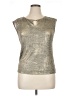 Calvin Klein Metallic Silver Sleeveless Top Size XL (estimated) - photo 1