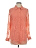 Soft Surroundings 100% Polyester Orange Long Sleeve Blouse Size S - photo 1