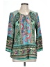 New Directions 100% Polyester Teal 3/4 Sleeve Blouse Size L - photo 1