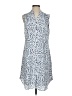 CAbi 100% Polyester Print Blue Casual Dress Size S - photo 1