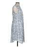 CAbi 100% Polyester Print Blue Casual Dress Size S - photo 4
