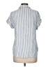 Be Cool Stripes Blue Short Sleeve Button-Down Shirt Size M - photo 2