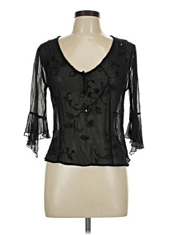 Sunny Leigh 3/4 Sleeve Silk Top (view 1)