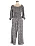 1.State 100% Polyester Animal Print Gray Jumpsuit Size M - photo 1