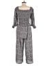 1.State 100% Polyester Animal Print Gray Jumpsuit Size M - photo 2