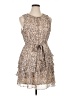 Halogen 100% Polyester Tweed Tan Cocktail Dress Size XL - photo 1