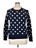 Faded Glory 100% Acrylic Polka Dots Blue Pullover Sweater Size 16 - photo 1