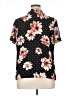 Maurices 100% Polyester Floral Black Short Sleeve Blouse Size XL - photo 2