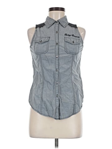 Harley Davidson Sleeveless Button-Down Shirt (view 1)