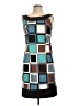 Connected Apparel Graphic Brown Cocktail Dress Size 10 - photo 1