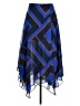 Zara Graphic Blue Formal Skirt Size S - photo 1