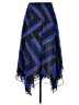 Zara Graphic Blue Formal Skirt Size S - photo 2