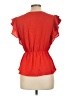 Monteau Red Short Sleeve Blouse Size L - photo 2