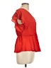 Monteau Red Short Sleeve Blouse Size L - photo 4