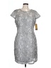 Assorted Brands Paisley Silver Cocktail Dress Size 12 - photo 1