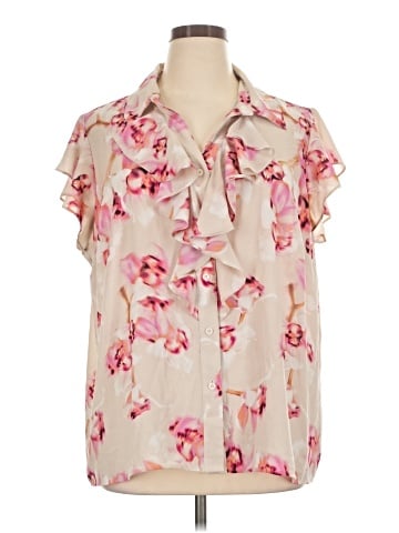 Calvin Klein Short Sleeve Blouse (view 1)