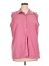 Talbots Pink Sleeveless Button-Down Shirt Size 16 - photo 1