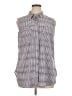 Talbots 100% Polyester Houndstooth Gray Sleeveless Blouse Size XL - photo 1