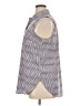 Talbots 100% Polyester Houndstooth Gray Sleeveless Blouse Size XL - photo 5