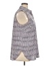 Talbots 100% Polyester Houndstooth Gray Sleeveless Blouse Size XL - photo 4