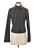 Shein Stripes Gray Long Sleeve Blouse Size 4 - photo 1