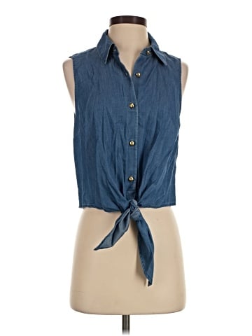 MICHAEL Michael Kors Sleeveless Button-Down Shirt (view 1)