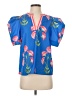 Unbranded 100% Polyester Blue Short Sleeve Blouse Size S - photo 1