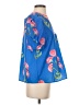 Unbranded 100% Polyester Blue Short Sleeve Blouse Size S - photo 4