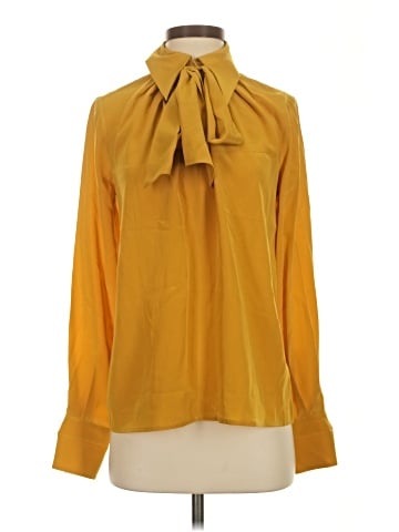 Trina Turk Long Sleeve Silk Top (view 1)