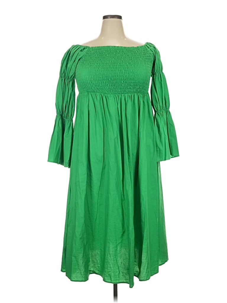 Pre-owned Eloquii Casual Dress In Green