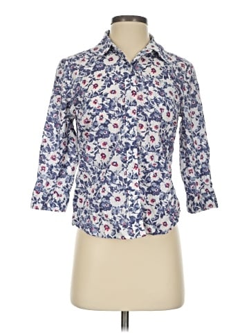 Karen Scott 3/4 Sleeve Button-Down Shirt (view 1)