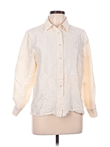 SILK CLUB COLLECTION Long Sleeve Silk Top (view 1)
