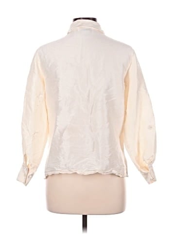 SILK CLUB COLLECTION Long Sleeve Silk Top (view 2)
