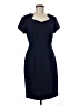 Connected Apparel Solid Blue Casual Dress Size 6 - photo 1