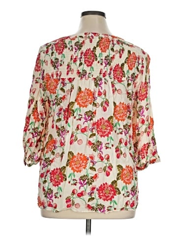 Rose + Olive 3/4 Sleeve Blouse (view 2)