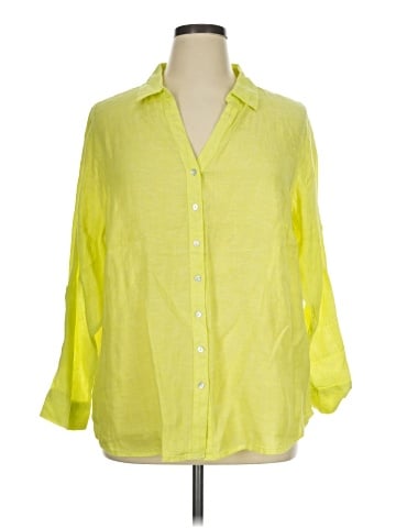 Sigrid Olsen 3/4 Sleeve Button-Down Shirt (view 1)