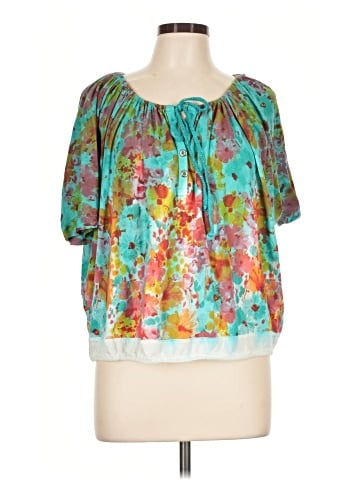 Language Short Sleeve Blouse (view 1)