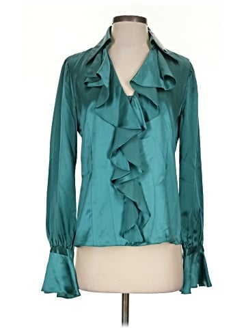 Dana Buchman Long Sleeve Silk Top (view 1)