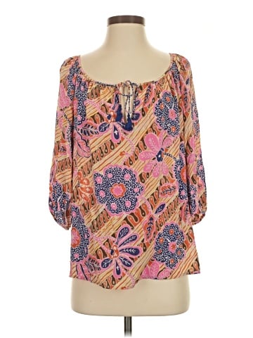 Trina Turk 3/4 Sleeve Silk Top (view 1)