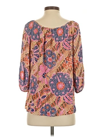 Trina Turk 3/4 Sleeve Silk Top (view 2)