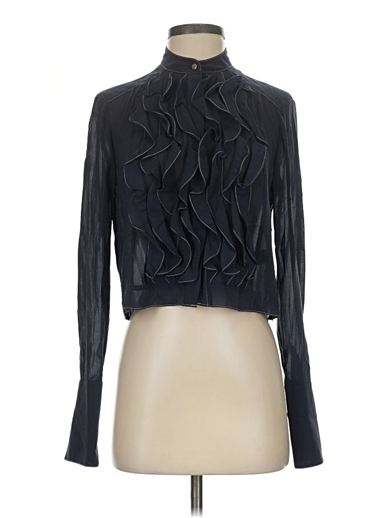 Wayf Long Sleeve Blouse In Black