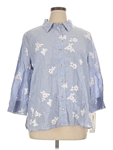 Alfred Dunner 3/4 Sleeve Button-Down Shirt (view 1)