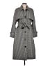J.Crew Houndstooth Gray Trenchcoat Size 6 - photo 1