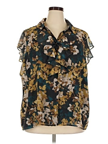 Calvin Klein Short Sleeve Blouse (view 1)