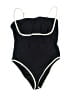 Unbranded Solid Black One Piece Swimsuit Size M (estimated) - photo 1