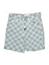 Zara Checkered-gingham Blue Denim Shorts Size 4 - 5 - photo 1