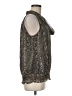 MICHAEL Michael Kors 100% Polyester Gray Sleeveless Blouse Size M - photo 4